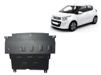 Pohjapanssari Citro&euml;n C1 (2014-2022), moottori, vaihdelaatikko, j&auml;&auml;hdytin, ter&auml;st&auml;
