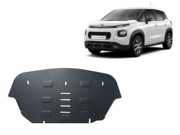 Pohjapanssari Citro&euml;n C3 Aircross (2017➟), moottori, vaihdelaatikko, j&auml;&auml;hdytin, etupuskuri, ter&auml;st&auml;