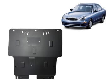 Pohjapanssari Daewoo Nubira (2003-2009), moottori, vaihdelaatikko, j&auml;&auml;hdytin, etupuskuri, ter&auml;st&auml;