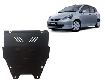 Pohjapanssari Honda Jazz (2002-2008), moottori, j&auml;&auml;hdytin, etupuskuri, ter&auml;st&auml;