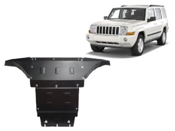 Pohjapanssari Jeep Commander (2005-2010), moottori, jäähdytin, terästä