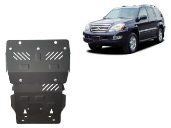 Pohjapanssari Lexus GX (2002-2009), moottori, j&auml;&auml;hdytin, etupuskuri, ter&auml;st&auml;