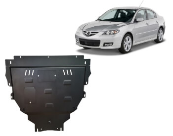 Pohjapanssari Mazda 3 (2003-2009), moottori, vaihdelaatikko, j&auml;&auml;hdytin, ter&auml;st&auml;