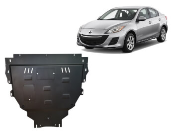 Pohjapanssari Mazda 3 (2008-2014), moottori, vaihdelaatikko, j&auml;&auml;hdytin, ter&auml;st&auml;