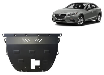 Pohjapanssari Mazda 3 (2013-2018), moottori, vaihdelaatikko, j&auml;&auml;hdytin, ter&auml;st&auml;
