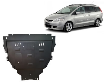 Pohjapanssari Mazda 5 (2003-2009), moottori, vaihdelaatikko, j&auml;&auml;hdytin, ter&auml;st&auml;