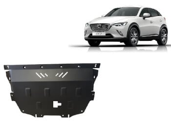 Pohjapanssari Mazda CX-3 (2015➟), moottori, vaihdelaatikko, ter&auml;st&auml;