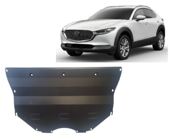 Pohjapanssari Mazda CX-30 (2020➟), moottori, vaihdelaatikko, ter&auml;st&auml;