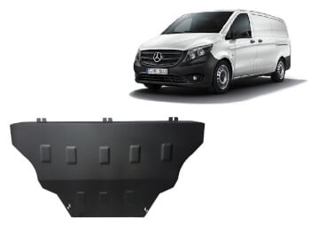 Pohjapanssari Mercedes-Benz Vito (2014➟), moottori, vaihdelaatikko, j&auml;&auml;hdytin, ter&auml;st&auml;