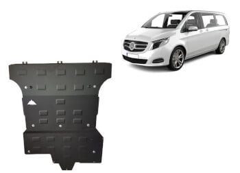 Pohjapanssari Mercedes-Benz Vito 2,2 D 4x4 (2020➟), moottori, vaihdelaatikko, j&auml;&auml;hdytin, EGR, Start-Stop-j&auml;rjestelm&auml;, ter&auml;st&auml;