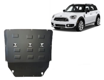 Pohjapanssari Mini Cooper (2014-2024), moottori, vaihdelaatikko, j&auml;&auml;hdytin, ter&auml;st&auml;