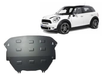 Pohjapanssari Mini Countryman (2010-2016), moottori, vaihdelaatikko, ter&auml;st&auml;