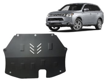Pohjapanssari Mitsubishi Outlander (2012-2021), moottori, vaihdelaatikko, terästä