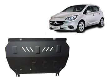 Pohjapanssari Opel Corsa (2014-2019), moottori, vaihdelaatikko, ter&auml;st&auml;