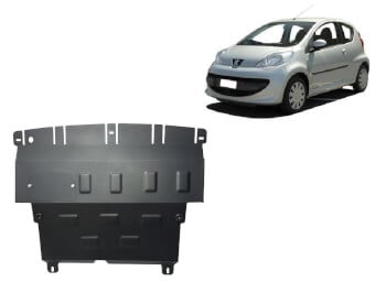 Pohjapanssari Peugeot 107 (2005-2014), moottori, vaihdelaatikko, j&auml;&auml;hdytin, ter&auml;st&auml;