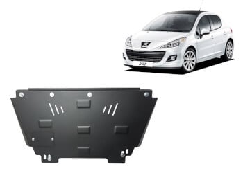 Pohjapanssari Peugeot 207 (2006-2014), moottori, vaihdelaatikko, j&auml;&auml;hdytin, ter&auml;st&auml;