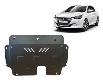 Pohjapanssari Peugeot 208 (2019➟), moottori, vaihdelaatikko, j&auml;&auml;hdytin, ter&auml;st&auml;