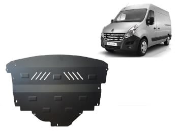Pohjapanssari Renault Master (2010-2024), moottori, vaihdelaatikko, j&auml;&auml;hdytin, etupuskuri, ter&auml;st&auml;