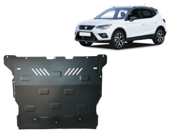 Pohjapanssari Seat Arona (2017➟), moottori, vaihdelaatikko, j&auml;&auml;hdytin, etupuskuri, DPF , hiukkassuodatin, ter&auml;st&auml;