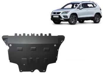 Pohjapanssari Seat Ateca (2016➟), moottori, vaihdelaatikko, j&auml;&auml;hdytin, etupuskuri, ter&auml;st&auml;