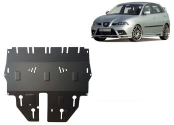 Pohjapanssari Seat Ibiza bensa (2002-2017), moottori, vaihdelaatikko, j&auml;&auml;hdytin, etupuskuri, ter&auml;st&auml;