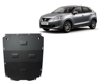 Pohjapanssari Suzuki Baleno (2016➟), moottori, vaihdelaatikko, ter&auml;st&auml;