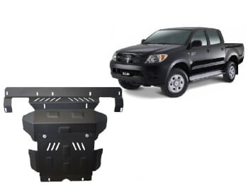 Pohjapanssari Toyota Hilux (2004-2015), moottori, j&auml;&auml;hdytin, etupuskuri, ter&auml;st&auml;