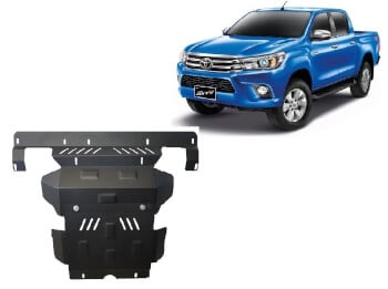Pohjapanssari Toyota Hilux Revo (2016➟), moottori, j&auml;&auml;hdytin, ter&auml;st&auml;