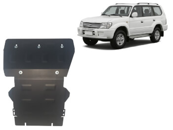 Pohjapanssari Toyota Land Cruiser (1995-2002), moottori, j&auml;&auml;hdytin, etupuskuri, ter&auml;st&auml;