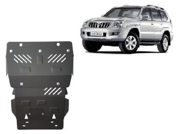 Pohjapanssari Toyota Land Cruiser (2002-2009), moottori, j&auml;&auml;hdytin, ter&auml;st&auml;