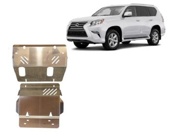 Pohjapanssari Lexus GX (2010➟), moottori, j&auml;&auml;hdytin, etupuskuri, alumiinia