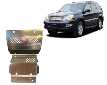 Pohjapanssari Lexus GX (2002-2009), moottori, j&auml;&auml;hdytin, etupuskuri, alumiinia