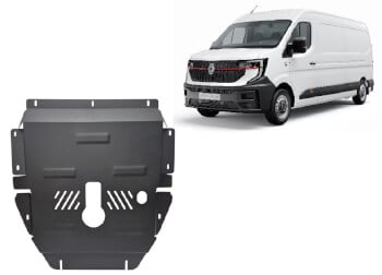 Pohjapanssari Renault Master (2024➟), moottori, vaihdelaatikko, j&auml;&auml;hdytin, ter&auml;st&auml;