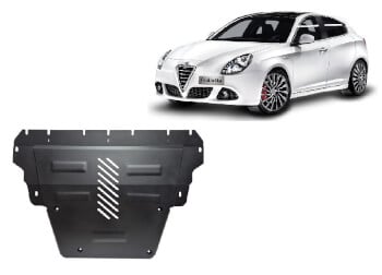 Pohjapanssari Alfa Romeo Giulietta (2010-2020), moottori, vaihdelaatikko, j&auml;&auml;hdytin, ter&auml;st&auml;