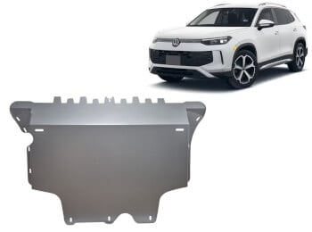 Pohjapanssari Volkswagen Tiguan (2024➟), moottori, vaihdelaatikko, jäähdytin, etupuskuri, alumiinia