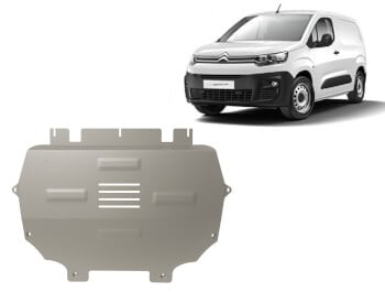 Pohjapanssari Citro&euml;n Berlingo (2019➟), moottori, vaihdelaatikko, j&auml;&auml;hdytin, etupuskuri, alumiinia