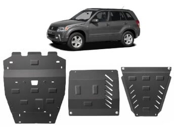 Pohjapanssari Suzuki Grand Vitara (2005-2019), moottori, vaihdelaatikko, jakovaihteisto, terästä