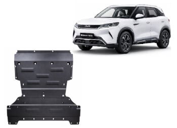 Pohjapanssari BYD Atto 2 (2025➟), moottori, vaihdelaatikko, ohjausvaihde, etutasauspyörästö, terästä