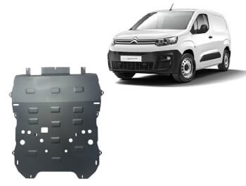 Pohjapanssari Citroën Berlingo (2018➟), moottori, vaihdelaatikko, jäähdytin, etupuskuri, terästä