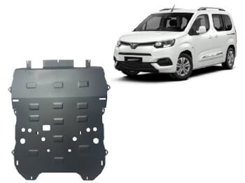 Pohjapanssari Toyota Proace (2019➟), moottori, vaihdelaatikko, jäähdytin, etupuskuri, terästä