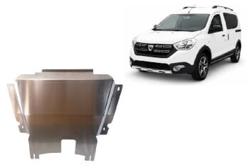 Pohjapanssari Dacia Dokker (2012-2021), moottori, vaihdelaatikko, alumiinia
