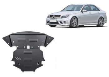Pohjapanssari Mercedes-Benz C-Sarja (2006-2014), moottori, jäähdytin, etupuskuri, terästä