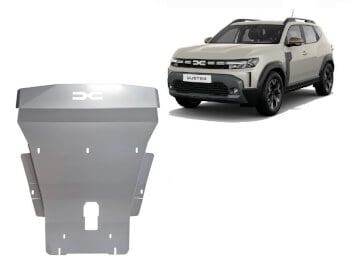 Pohjapanssari Dacia Duster (2024➟), moottori, etupuskuri, vaihdelaatikko, jäähdytin, alumiinia