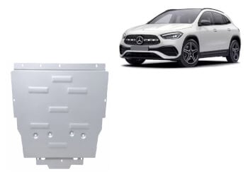 Pohjapanssari Mercedes-Benz GLA (2018➟), moottori, vaihdelaatikko, jäähdytin, alumiinia