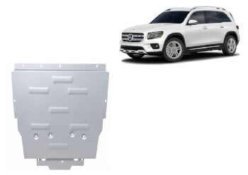 Pohjapanssari Mercedes-Benz GLB (2020➟), moottori, vaihdelaatikko, jäähdytin, alumiinia