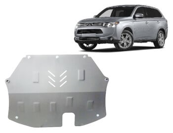 Pohjapanssari Mitsubishi Outlander (2012-2021), moottori, vaihdelaatikko, alumiinia