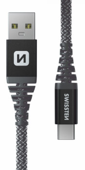 Kevlarvahistettu kaapeli USB / USB-C 1,5 m, Swissten