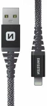 Kevlarvahvistettu kaapeli USB / Lightning 1,5 m, Swissten