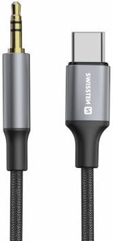 USB-C➟ 3.5 mm Jack uros adapteri johto 1,5 m, Swissten