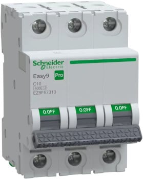 Johdonsuojakatkaisija Easy9 MCB 3C10 6 kA, Schneider Electric